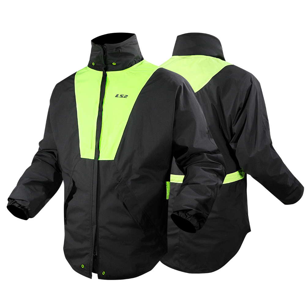 Áo Mưa Siêu Nhẹ LS2 X-rain - Black H-V Yellow
