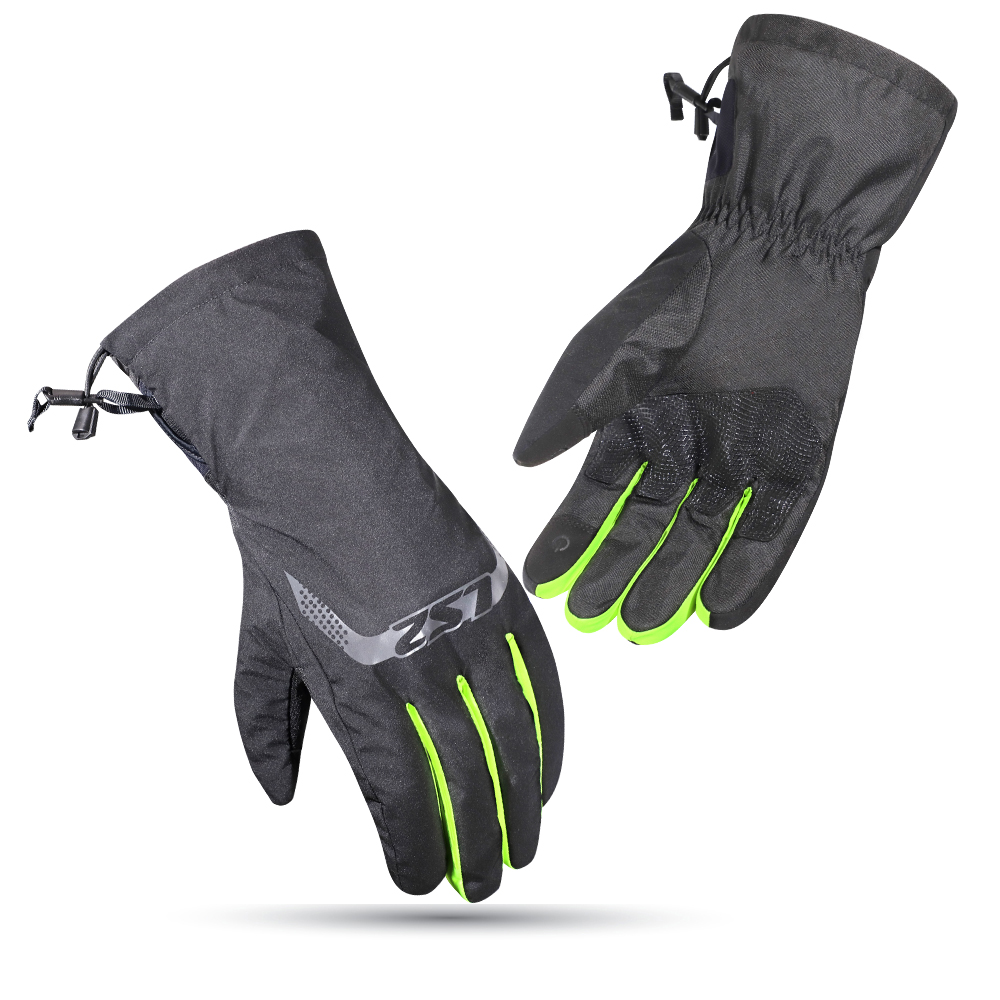 Găng Tay Mưa Siêu Nhẹ LS2 Thermorain - Black H-V Yellow
